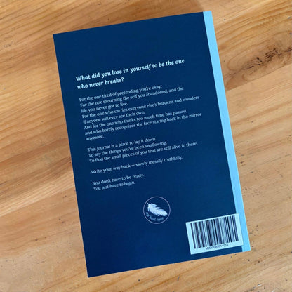 My Heal Journal back cover guided healing journal for identity grief caretaker burnout and emotional recovery